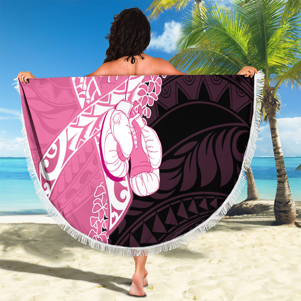 Polynesia Breast Cancer Awareness Beach Blanket Fight With Hope Pink Ribbon Boxing Gloves LT14 - Polynesian Pride
