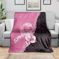 Polynesia Breast Cancer Awareness Blanket Fight With Hope Pink Ribbon Boxing Gloves LT14 - Polynesian Pride