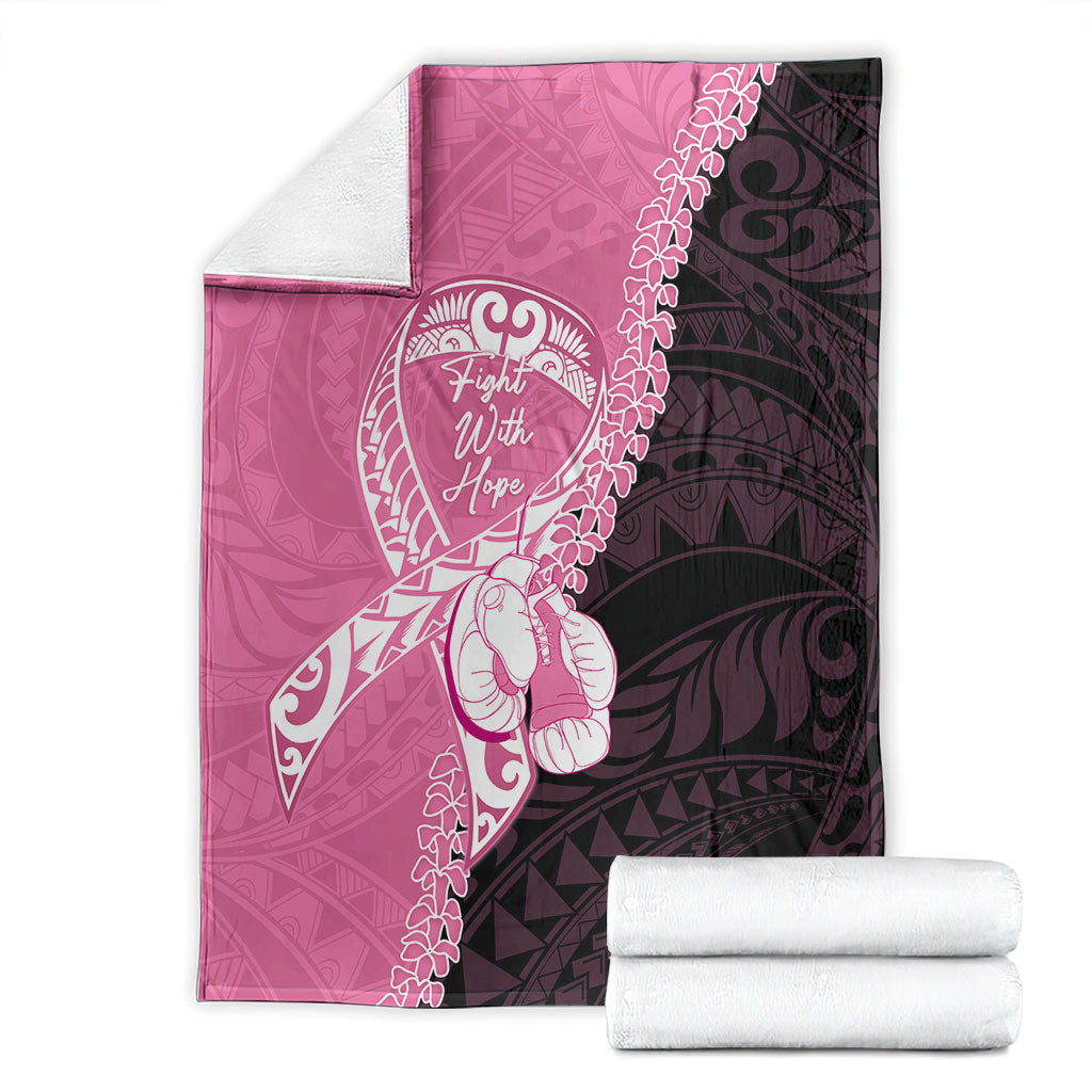 Polynesia Breast Cancer Awareness Blanket Fight With Hope Pink Ribbon Boxing Gloves LT14 - Polynesian Pride