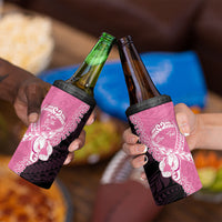 Personalised Polynesia Breast Cancer Awareness 4 in 1 Can Cooler Tumbler Fight With Hope Pink Ribbon Boxing Gloves LT14 - Polynesian Pride