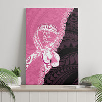 Polynesia Breast Cancer Awareness Canvas Wall Art Fight With Hope Pink Ribbon Boxing Gloves LT14 - Polynesian Pride