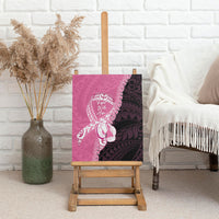 Polynesia Breast Cancer Awareness Canvas Wall Art Fight With Hope Pink Ribbon Boxing Gloves LT14 - Polynesian Pride