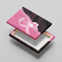 Polynesia Breast Cancer Awareness Canvas Wall Art Fight With Hope Pink Ribbon Boxing Gloves LT14 - Polynesian Pride