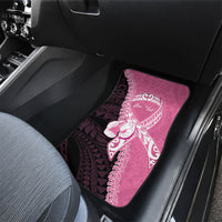 Personalised Polynesia Breast Cancer Awareness Car Mats Fight With Hope Pink Ribbon Boxing Gloves LT14 - Polynesian Pride