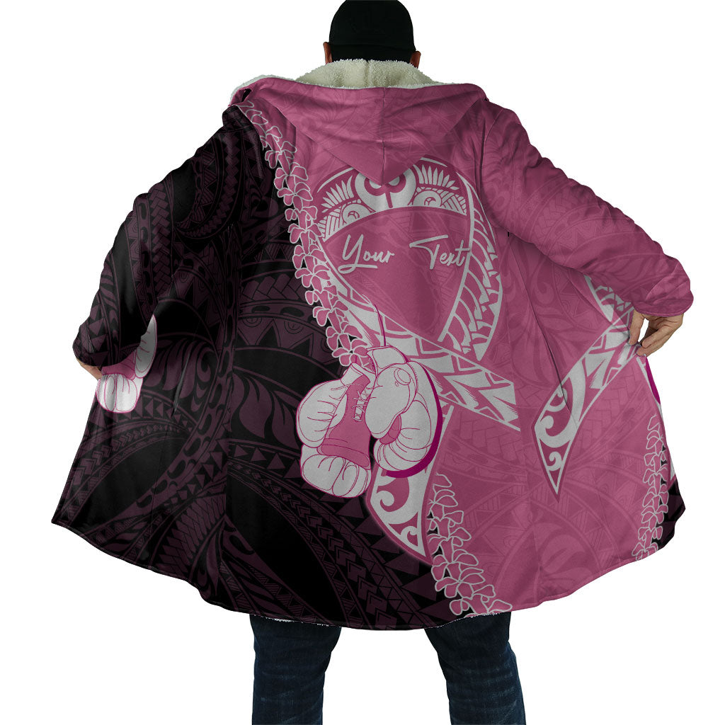 Personalised Polynesia Breast Cancer Awareness Cloak Fight With Hope Pink Ribbon Boxing Gloves LT14 - Polynesian Pride