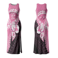 Personalised Polynesia Breast Cancer Awareness Couples Matching Tank Maxi Dress and Hawaiian Shirt Fight With Hope Pink Ribbon Boxing Gloves LT14 - Polynesian Pride