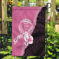 Polynesia Breast Cancer Awareness Garden Flag Fight With Hope Pink Ribbon Boxing Gloves LT14 Garden Flag Pink - Polynesian Pride