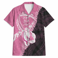Personalised Polynesia Breast Cancer Awareness Hawaiian Shirt Fight With Hope Pink Ribbon Boxing Gloves LT14 Pink - Polynesian Pride