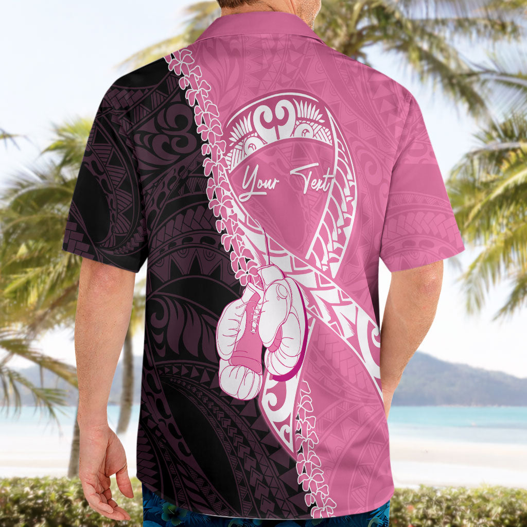 Personalised Polynesia Breast Cancer Awareness Hawaiian Shirt Fight With Hope Pink Ribbon Boxing Gloves LT14 - Polynesian Pride