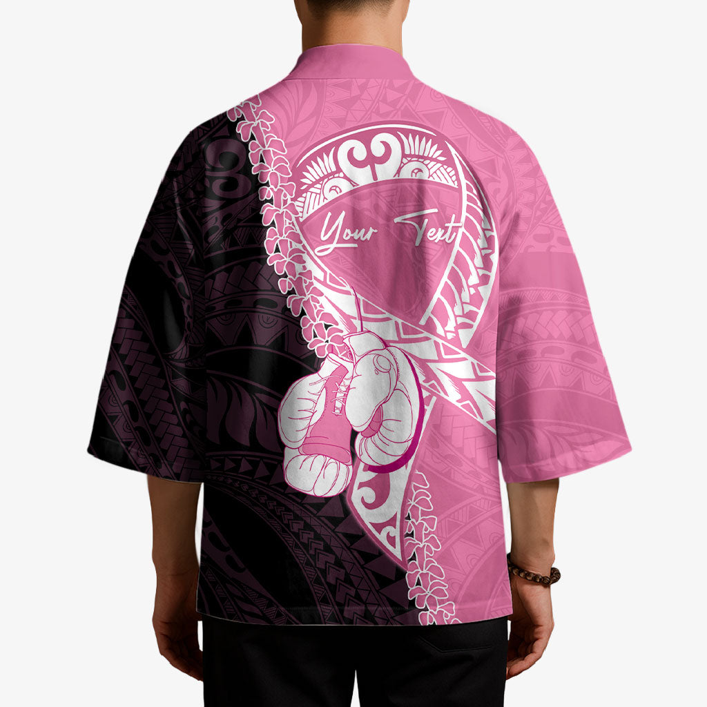 Personalised Polynesia Breast Cancer Awareness Kimono Fight With Hope Pink Ribbon Boxing Gloves LT14 - Polynesian Pride