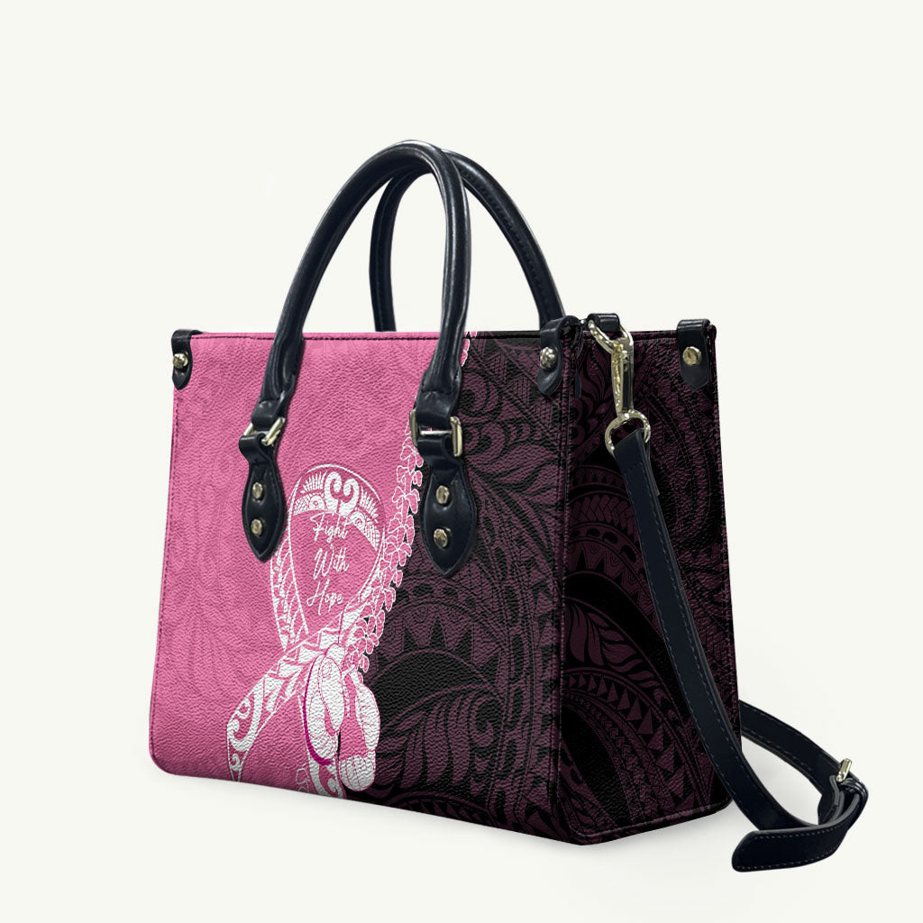 Polynesia Breast Cancer Awareness Leather Bag Fight With Hope Pink Ribbon Boxing Gloves LT14 Pink - Polynesian Pride