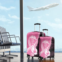 Polynesia Breast Cancer Awareness Luggage Cover Fight With Hope Pink Ribbon Boxing Gloves LT14 - Polynesian Pride