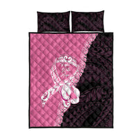 Polynesia Breast Cancer Awareness Quilt Bed Set Fight With Hope Pink Ribbon Boxing Gloves LT14 - Polynesian Pride