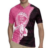 Personalised Polynesia Breast Cancer Awareness Rugby Jersey Fight With Hope Pink Ribbon Boxing Gloves LT14 - Polynesian Pride