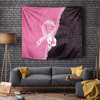 Polynesia Breast Cancer Awareness Tapestry Fight With Hope Pink Ribbon Boxing Gloves LT14 Pink - Polynesian Pride