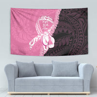 Polynesia Breast Cancer Awareness Tapestry Fight With Hope Pink Ribbon Boxing Gloves LT14 - Polynesian Pride