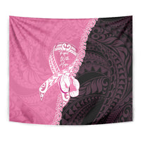 Polynesia Breast Cancer Awareness Tapestry Fight With Hope Pink Ribbon Boxing Gloves LT14 - Polynesian Pride