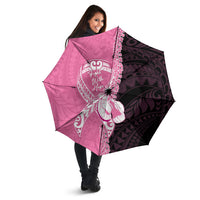 Polynesia Breast Cancer Awareness Umbrella Fight With Hope Pink Ribbon Boxing Gloves LT14 - Polynesian Pride