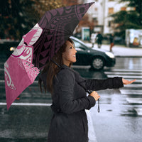Polynesia Breast Cancer Awareness Umbrella Fight With Hope Pink Ribbon Boxing Gloves LT14 - Polynesian Pride