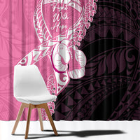 Polynesia Breast Cancer Awareness Window Curtain Fight With Hope Pink Ribbon Boxing Gloves LT14 - Polynesian Pride