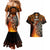 Personalised Polynesian Darts Couples Matching Mermaid Dress and Hawaiian Shirt Fire Burning With Tribal Tattoo LT14 - Polynesian Pride