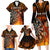 Personalised Polynesian Darts Family Matching Long Sleeve Bodycon Dress and Hawaiian Shirt Fire Burning With Tribal Tattoo LT14 - Polynesian Pride