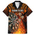 Personalised Polynesian Darts Family Matching Long Sleeve Bodycon Dress and Hawaiian Shirt Fire Burning With Tribal Tattoo LT14 Dad's Shirt - Short Sleeve Orange - Polynesian Pride