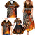 Personalised Polynesian Darts Family Matching Summer Maxi Dress and Hawaiian Shirt Fire Burning With Tribal Tattoo LT14 - Polynesian Pride