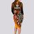 Personalised Polynesian Darts Long Sleeve Bodycon Dress Fire Burning With Tribal Tattoo LT14 - Polynesian Pride