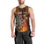 Personalised Polynesian Darts Men Tank Top Fire Burning With Tribal Tattoo LT14 - Polynesian Pride