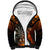 Personalised Polynesian Darts Sherpa Hoodie Fire Burning With Tribal Tattoo LT14 Unisex Orange - Polynesian Pride
