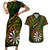 Personalised Polynesian Darts Couples Matching Short Sleeve Bodycon Dress and Hawaiian Shirt Dart Lovers Tribal Pattern Mix Tropical Leaves LT14 Reggae - Polynesian Pride