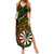 Personalised Polynesian Darts Summer Maxi Dress Dart Lovers Tribal Pattern Mix Tropical Leaves LT14 Women Reggae - Polynesian Pride