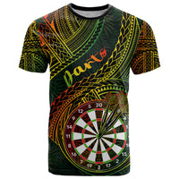 Personalised Polynesian Darts T Shirt Dart Lovers Tribal Pattern Mix Tropical Leaves LT14 Reggae - Polynesian Pride