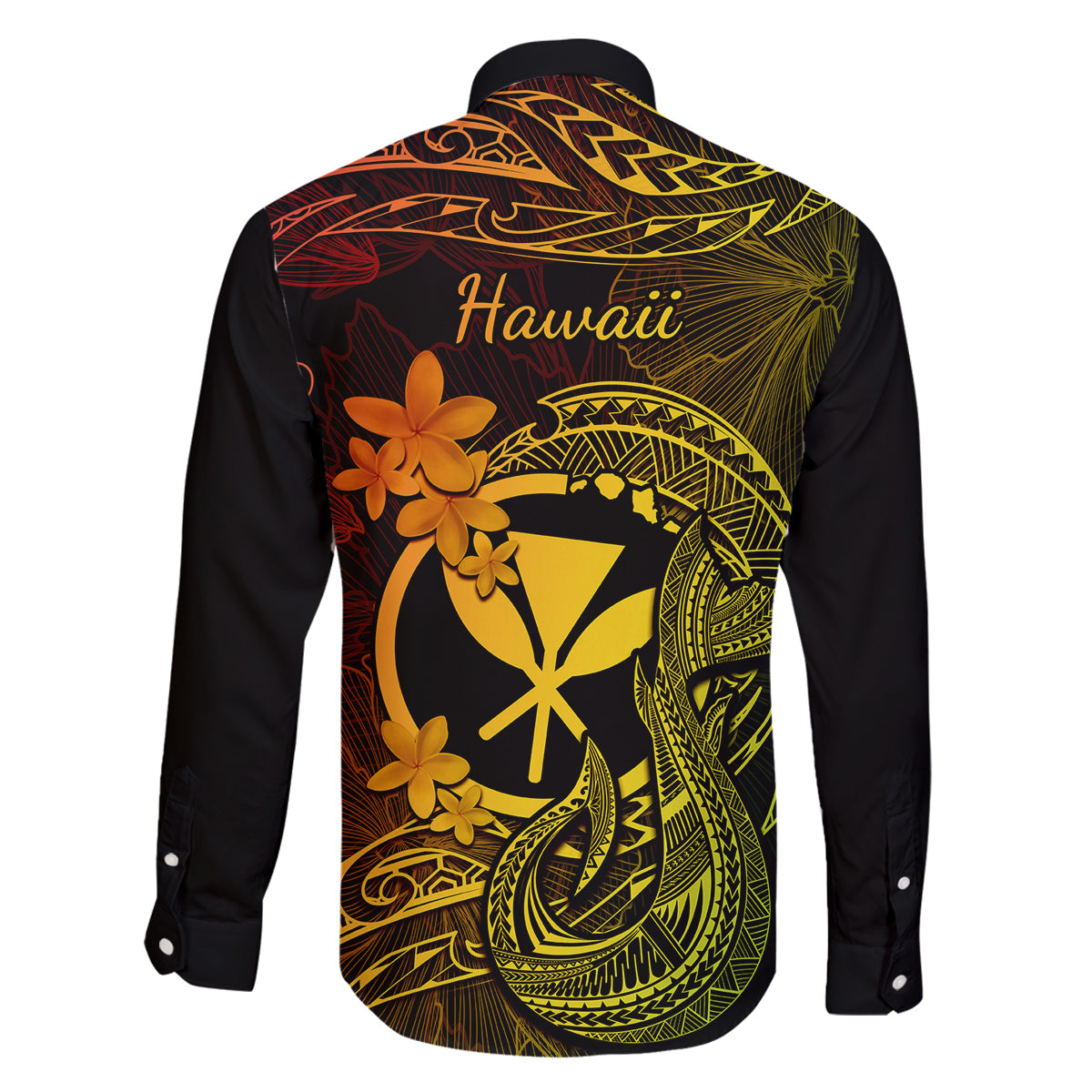 Hawaii Family Matching Mermaid Dress and Hawaiian Shirt Fish Hook Tattoo Mix Polynesian Plumeria Reggae Version LT14 - Polynesian Pride