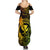 Hawaii Summer Maxi Dress Fish Hook Tattoo Mix Polynesian Plumeria Reggae Version LT14 - Polynesian Pride