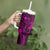 Hawaii Tumbler With Handle Fish Hook Tattoo Mix Polynesian Plumeria Pink Version