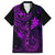 Hawaii Family Matching Long Sleeve Bodycon Dress and Hawaiian Shirt Fish Hook Tattoo Mix Polynesian Plumeria Purple Version LT14 Dad's Shirt - Short Sleeve Purple - Polynesian Pride