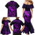 Hawaii Family Matching Mermaid Dress and Hawaiian Shirt Fish Hook Tattoo Mix Polynesian Plumeria Purple Version LT14 - Polynesian Pride