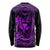 Hawaii Long Sleeve Shirt Fish Hook Tattoo Mix Polynesian Plumeria Purple Version LT14 - Polynesian Pride