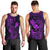 Hawaii Men Tank Top Fish Hook Tattoo Mix Polynesian Plumeria Purple Version LT14 - Polynesian Pride