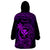 Hawaii Wearable Blanket Hoodie Fish Hook Tattoo Mix Polynesian Plumeria Purple Version LT14 - Polynesian Pride