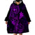 Hawaii Wearable Blanket Hoodie Fish Hook Tattoo Mix Polynesian Plumeria Purple Version LT14 - Polynesian Pride