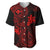 Hawaii Baseball Jersey Fish Hook Tattoo Mix Polynesian Plumeria Red Version LT14 Red - Polynesian Pride