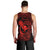 Hawaii Men Tank Top Fish Hook Tattoo Mix Polynesian Plumeria Red Version LT14 - Polynesian Pride