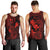 Hawaii Men Tank Top Fish Hook Tattoo Mix Polynesian Plumeria Red Version LT14 - Polynesian Pride