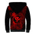 Hawaii Sherpa Hoodie Fish Hook Tattoo Mix Polynesian Plumeria Red Version LT14 - Polynesian Pride