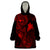 Hawaii Wearable Blanket Hoodie Fish Hook Tattoo Mix Polynesian Plumeria Red Version LT14 One Size Red - Polynesian Pride