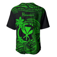 Hawaii Baseball Jersey Fish Hook Tattoo Mix Polynesian Plumeria Green Version LT14 - Polynesian Pride