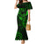 Hawaii Family Matching Mermaid Dress and Hawaiian Shirt Fish Hook Tattoo Mix Polynesian Plumeria Green Version LT14 Mom's Dress Green - Polynesian Pride